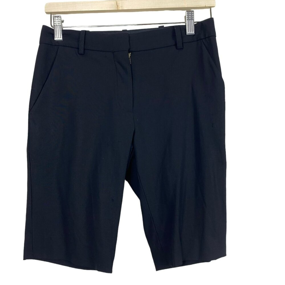 Barneys New York‎ Black Stretch Bermuda Shorts Size 0 - Picture 2 of 11
